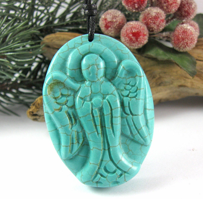 Angel Pregnancy, Birth & Nursing Necklace - Turquoise Howlite Necklace