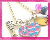 LITTLE SISTER Neckace - Hand Stamped Personalized Charm Necklace