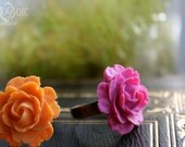 Cabbage Rose Rings. Romantic. Cocktail. Vintage. Anthropologie Inspired.