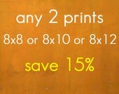 DISCOUNTED SET - Any two 8x8" or 8x10" or 8x12" prints