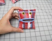 Monster Coin Purse in Perfect Plaid