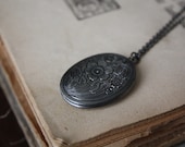 Black Locket Necklace - Into The Dark Forest