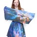 Mystic Mountain Nebula Circle Scarf, Infinity Scarf, Soft Organic Cotton, Cowl Scarf