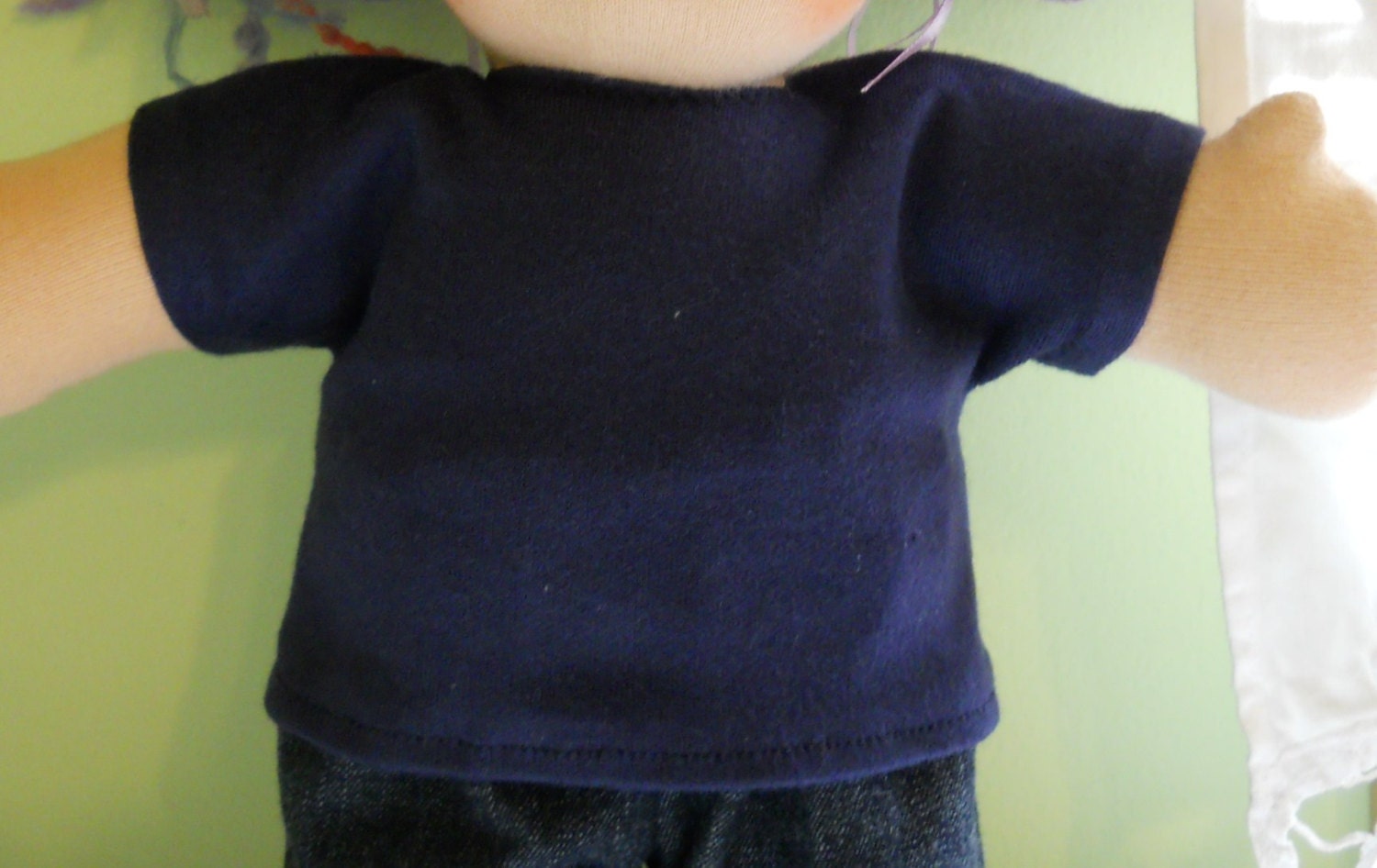 You CHOOSE from 11 COLORS - Boys Long Sleeved T-shirt - Waldorf Doll Clothes - 10 Inch Little Buddy Size - LB