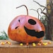 Halloween Gourd Jack- O-Lantern Natural Carved Spooky Fall Decoration Centerpiece Candy Bowl