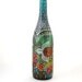 Wine Bottle hand painted, Art Vase Painted Sea Turtles, Message in a Bottle