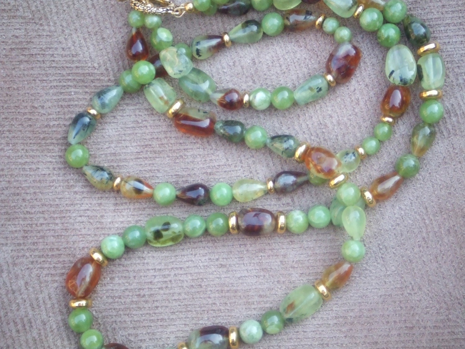 Green Garnet and Prehnite