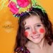 Mini Circus Clown Tophat custom made purple with primary color