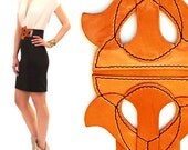 WIDE WAIST BELT - Natural Leather belt - women belts - sash belt - elastic belt - fashion belt - brown belt