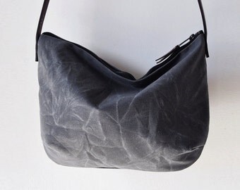 DAY BAG - waxed canvas/charcoal