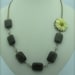 CONCEAL ME - Pale Yellow Daisy Cabochon / Smoky Swarovski Crystals And Shadow Beads