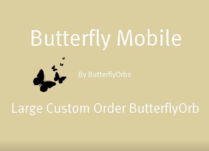 Baby Mobile Butterfly Mobile Nursery Decor Nursery Art Custom Order