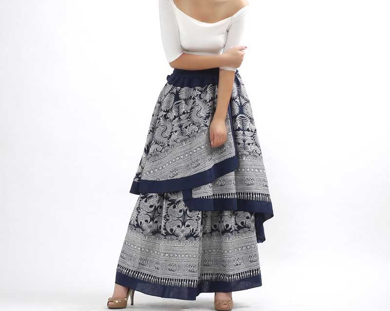 Floral maxi skirt (307)