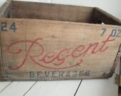 Wood Crate RC Cola Regent 1957 Vintage