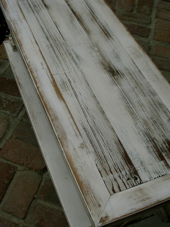 Reclaimed Wood Coffee Table - Shabby Cottage, Handmade - Country - Antique White