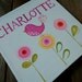 charlotte birdie, medium 10x10 personalized hand painted stretched canvas
