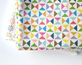 pinwheels  - rainbow fabric - fat quarter - triangle fabric - geometric fabric