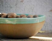 Serving bowl handmade pottery in mint - made to order