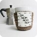 Coffee Mug Tea Cup Cozy Om Nom brown crochet handmade cover
