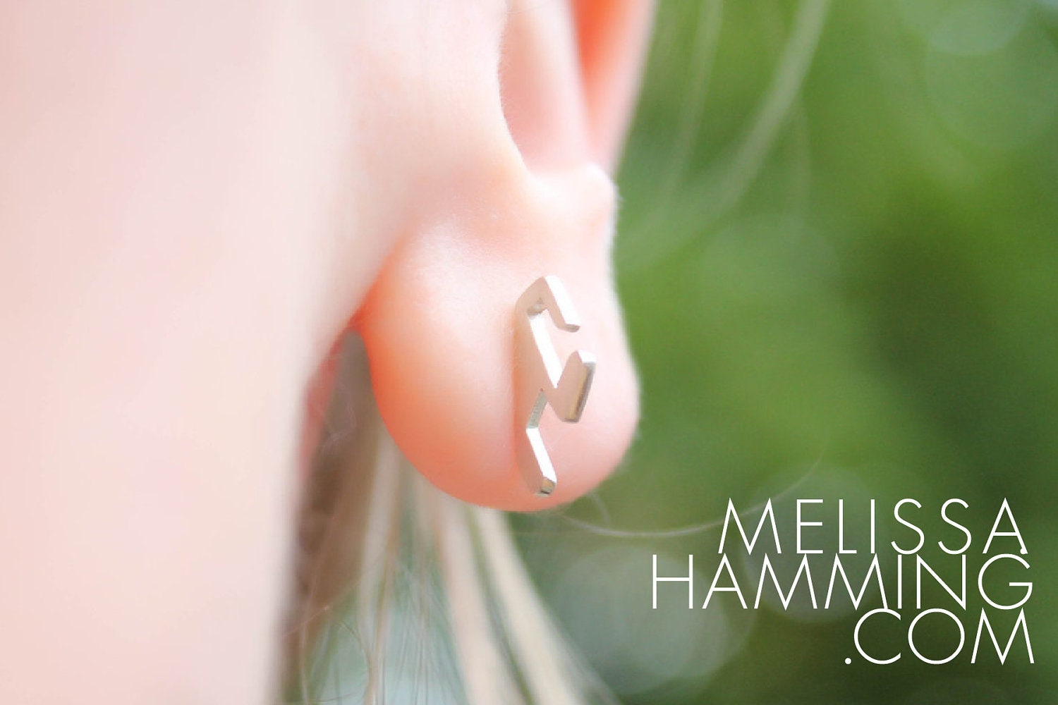 Portal Studs: In One Ear and Out The Other - Portal 2 Inspired Handmade Silver Earrings / Posts