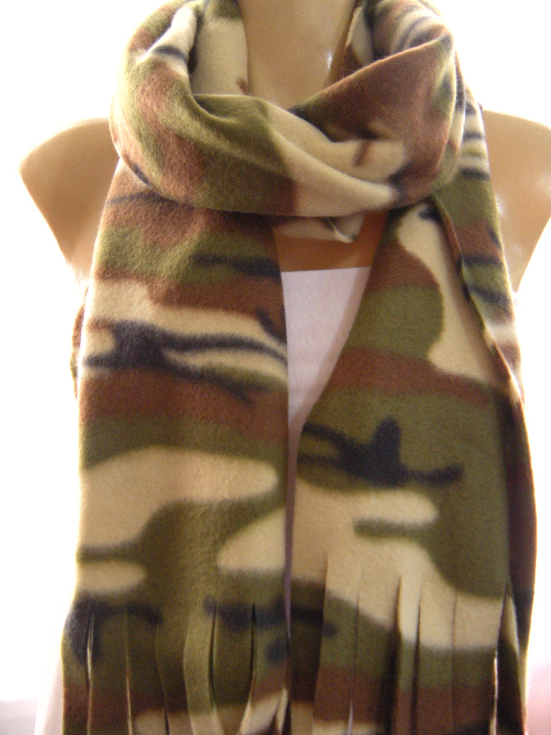 Camouflage...Unisex Polar Fleece..Long scarf...Everyday winter scarf...Cozy and Trendy