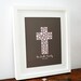 FAMILY Cross - Personalized Wall Art Print, House Warming, Engagement, Anniversary Gift 8x10