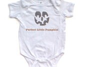 Perfect Little Pumpkin - Halloween White Short Sleeve Baby Bodysuit - 0306-4400-WHI