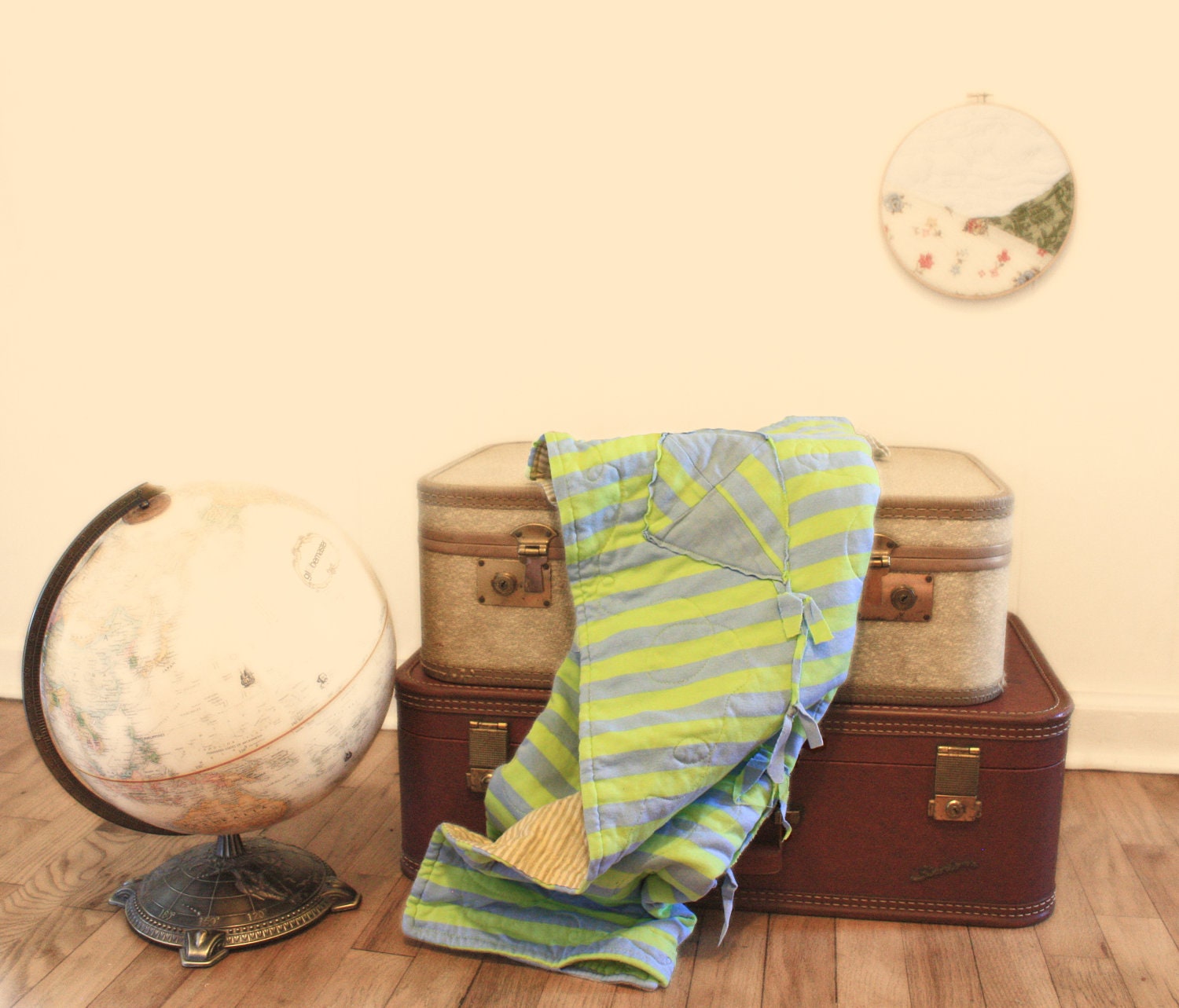 Kite Flying Organic Baby Quilt