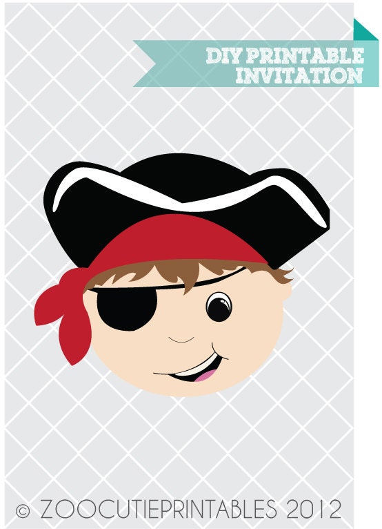DIY Boy Pirate Invitations Il_570xn