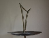 Three Tiered Vintage Silver Serving Tray. Party Platter.