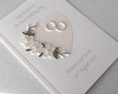 Quilled wedding card, congratulations, personalized