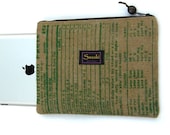 Clearance--iPad Sleeve with Zipper - Recycled Rice Bag