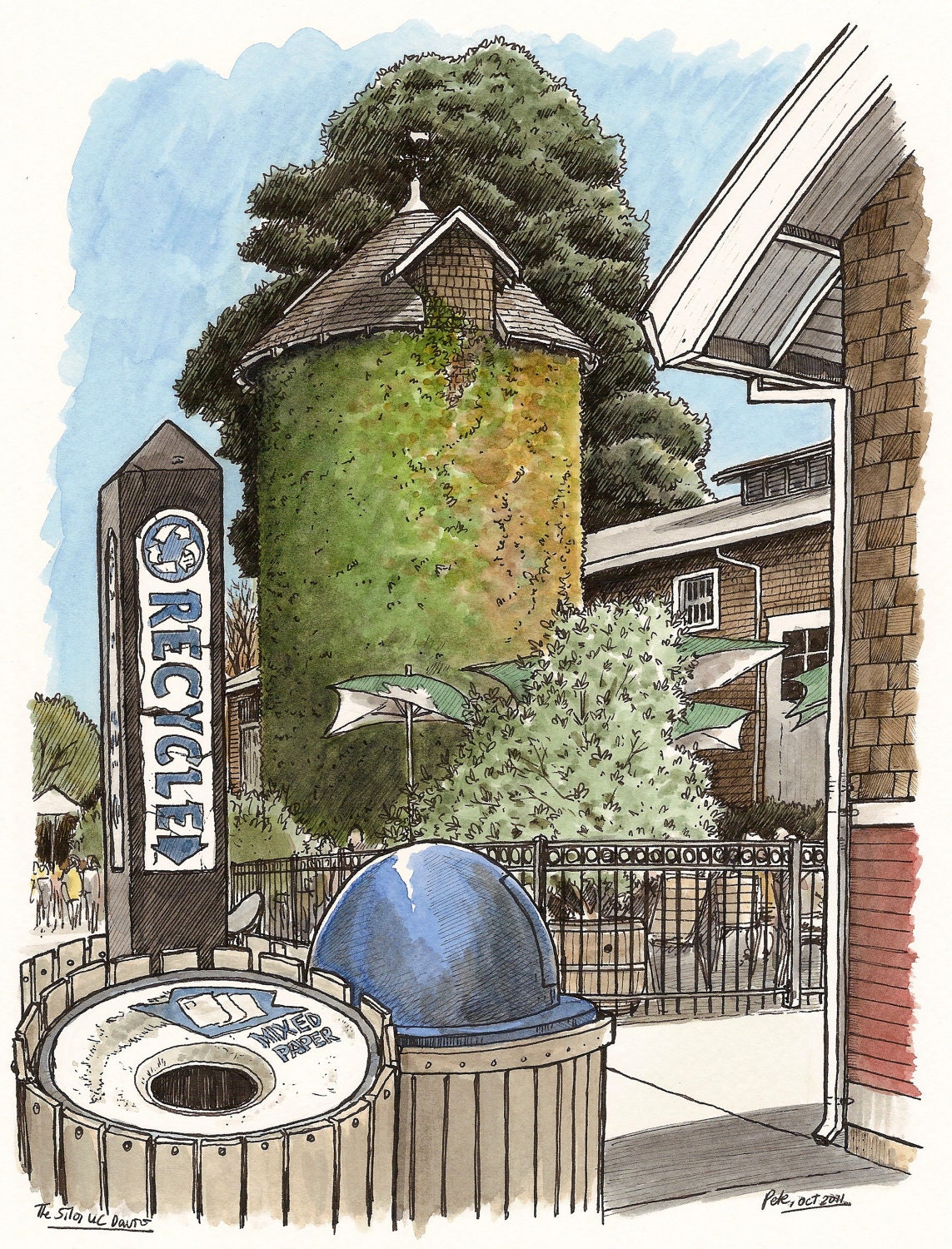 the silo, uc davis (original drawing)