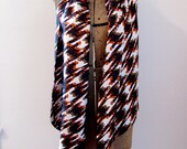 houndstooth print // vintage long silk scarf // unisex