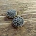 Gray Flower Earrings Grey Earrings Gray Earrings Vintage Style Earrings Autumn Rustic Dangle Earrings - Garland in Gray