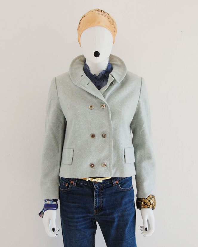 SALE italian vintage 1950's pastel blue jacket
