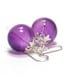 Purple Earrings, Grape Hand Blown Glass Sterling Silver Dangle Earrings Bright Summer Fashion Under 25- Jelly