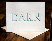 DARN letterpress card - single