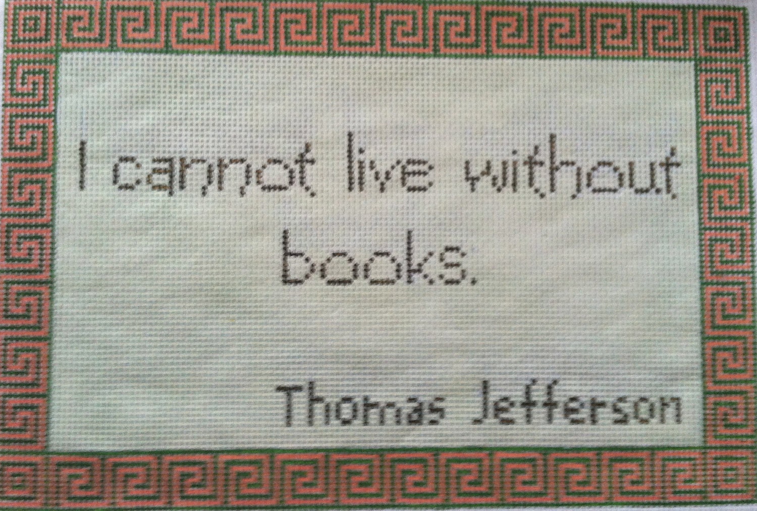 I Cannot Live Without Books Needlepoint Pillow