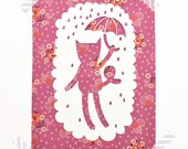 paper cut out wall decor poster for children's room - animal collection