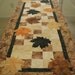 Quilted Table Runner Batik Autumn Leaves