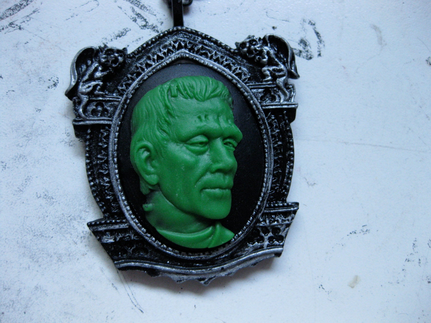 Frankenstein Crypt Cameo Necklace