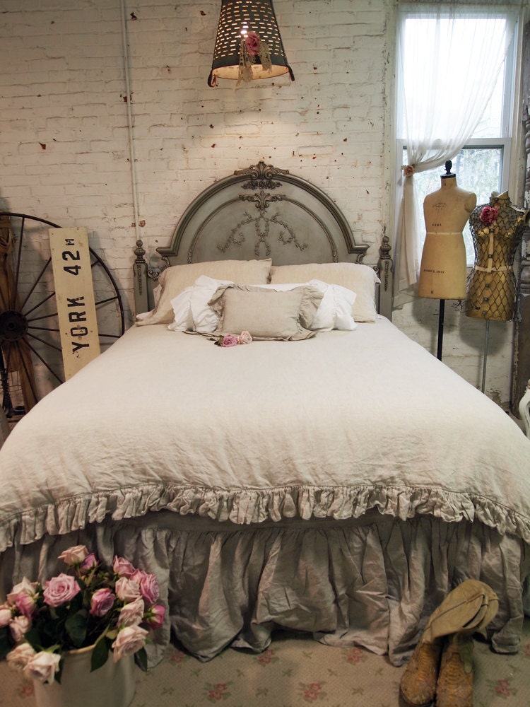 Painted Cottage Shabby Silver Slipper Headboard