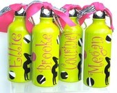 Gymnastics, Cheer Or Dance And Zebra Polka Dot Aluminum Water Bottle