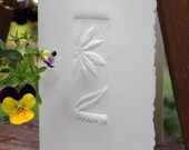 Handmade Cards - Embossed Daisy Card with Recycled Envelope - Medium