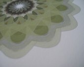 5 x 5 inch, abstract generative art print,  Geometric Flower 6g,  giclee on  cotton rag paper