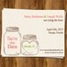Mason Jar Save the Date Cards, Set of 100 Cards with Envelopes, FREE Shipping, Custom Colors for No Charge