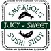 Lord of the Rings inspired Tshirt with Smeagols Sushi Shop design