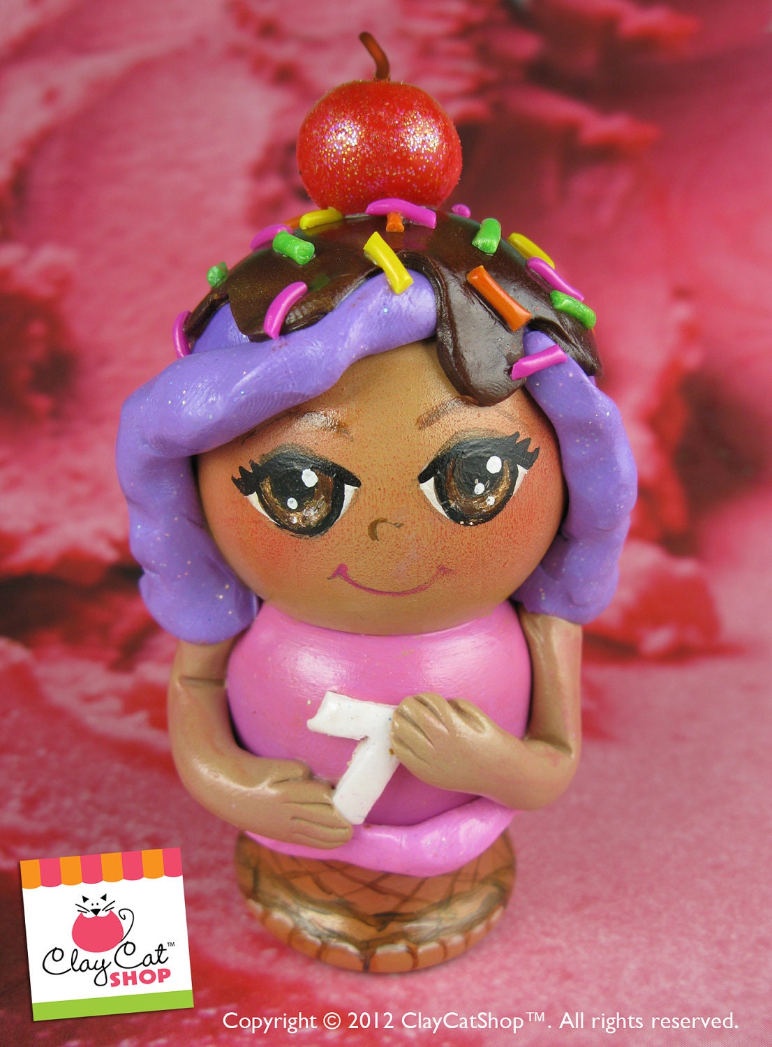 ICE CREAM PARTY - Custom Cake Topper -  Match your party theme (made to order)