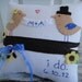 Love Bird Bride and Groom Wedding Ring Bearer Pillow